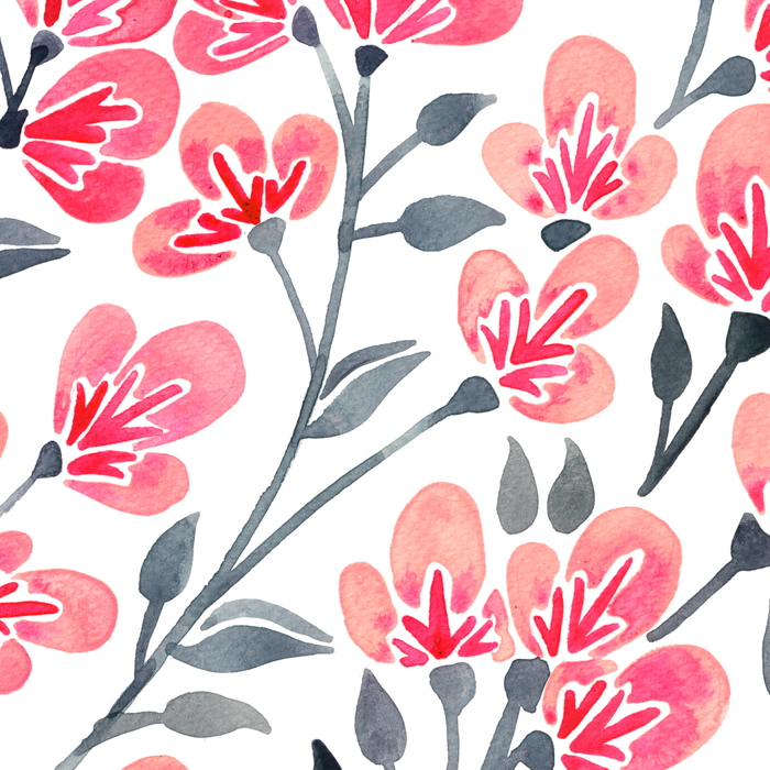 Cherry Blossoms - Pink & Black Palette Coffee Mug Gallery Image 2