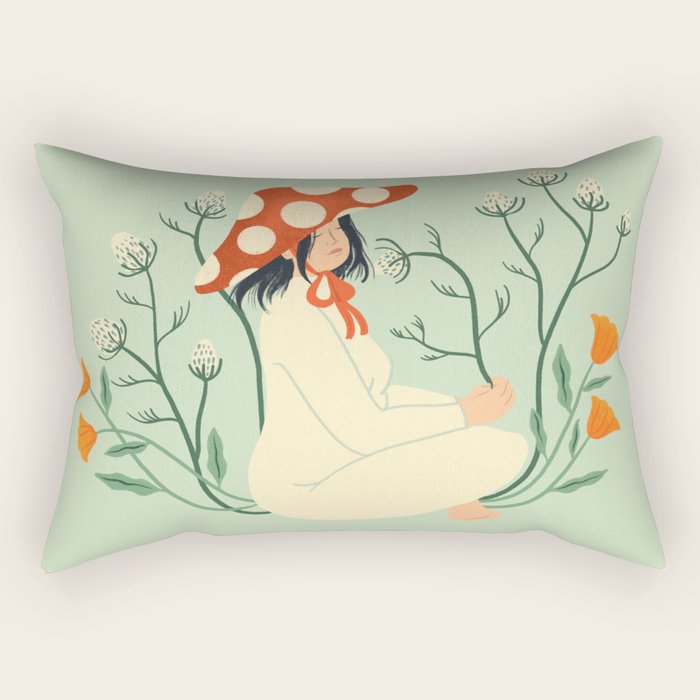 Mushroom Afternoon Rectangular Pillow Gallery Image 1