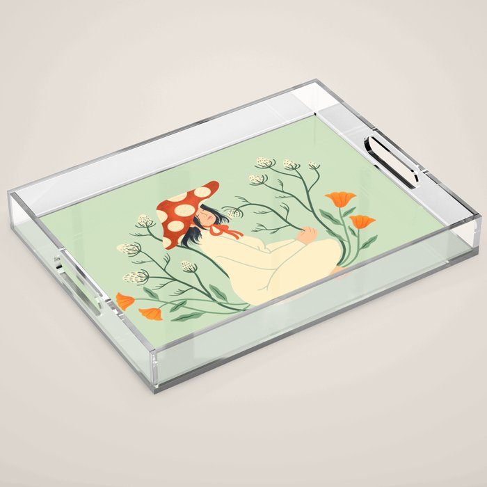 Mushroom Afternoon Acrylic Tray Gallery Image 1