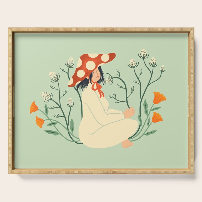 Mushroom Afternoon Serving Tray Gallery Image 1