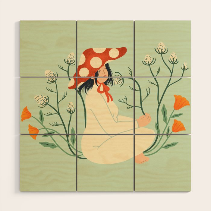Mushroom Afternoon Wood Wall Art Gallery Image 1