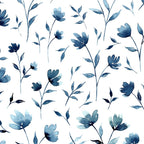 Blue flowers | Watercolor Pattern Coffee Mug Gallery Image 2
