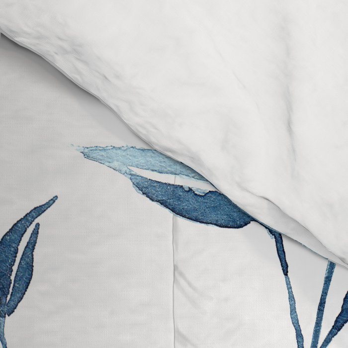 Blue flowers | Watercolor Pattern Comforter Gallery Image 4