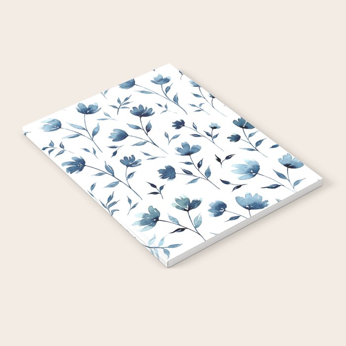 Blue flowers | Watercolor Pattern Notebook Gallery Image 2