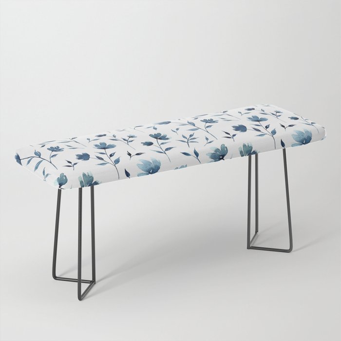 Blue flowers | Watercolor Pattern Bench Gallery Image 1