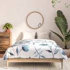 Blue flowers | Watercolor Pattern Comforter Gallery Image 3