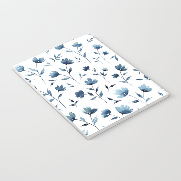Blue flowers | Watercolor Pattern Notebook Gallery Image 3