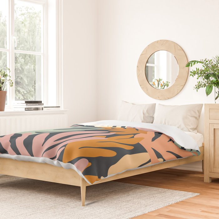 Abstract organic nature plant leaf art pattern Duvet Cover Gallery Image 2