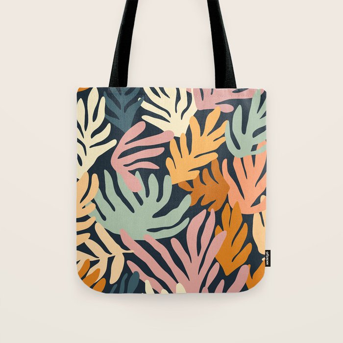 Abstract organic nature plant leaf art pattern Tote Bag Gallery Image 1
