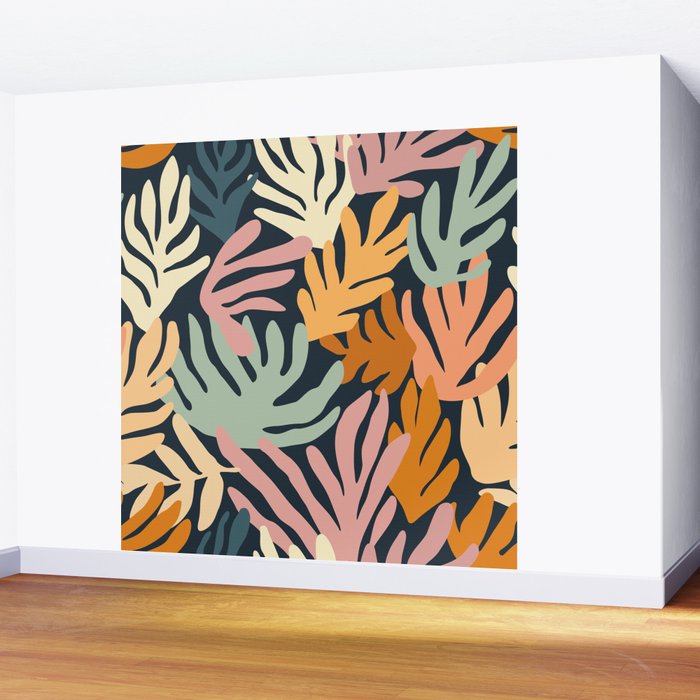 Abstract organic nature plant leaf art pattern Wall Mural Gallery Image 2