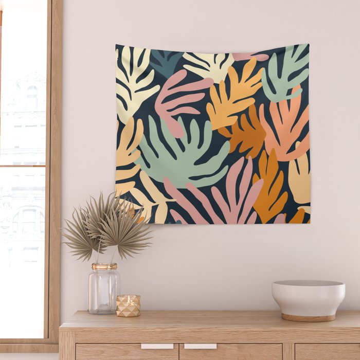 Abstract organic nature plant leaf art pattern Wall Tapestry Gallery Image 2
