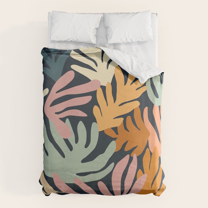 Abstract organic nature plant leaf art pattern Duvet Cover Gallery Image 1