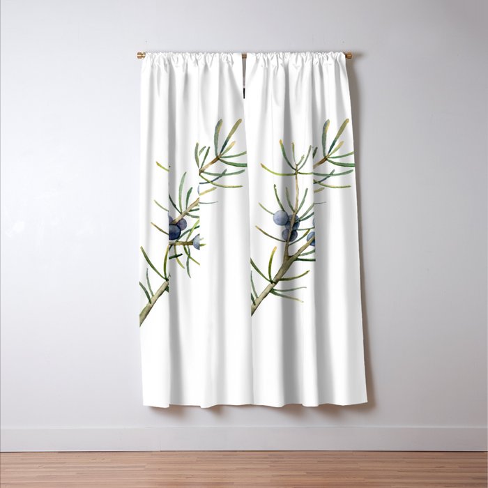Juniper White Christmas Window Curtain Gallery Image 3