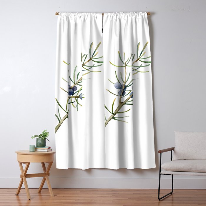 Juniper White Christmas Window Curtain Gallery Image 1