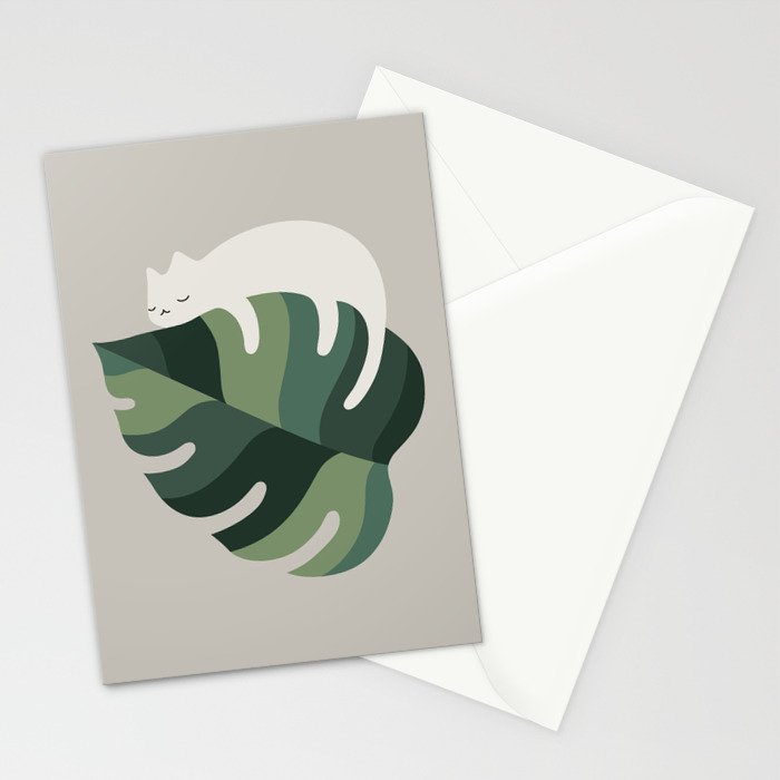 Cat and Plant 10 Stationery Card Gallery Image 2