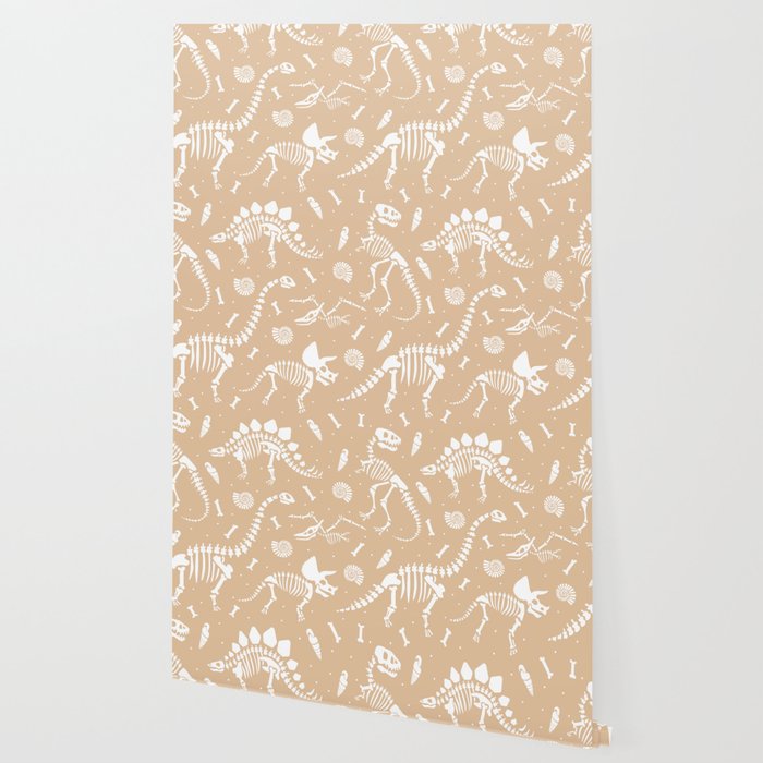 Dinosaur Fossils on Taupe Wallpaper Gallery Image 2