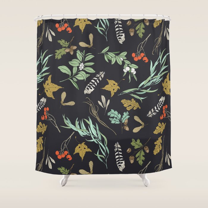 Boho vintage nature Shower Curtain Gallery Image 1