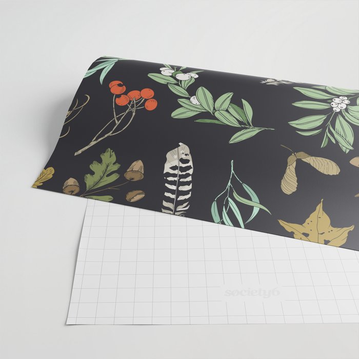 Boho vintage nature Wrapping Paper Gallery Image 2