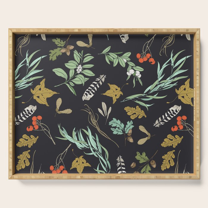 Boho vintage nature Serving Tray Gallery Image 1