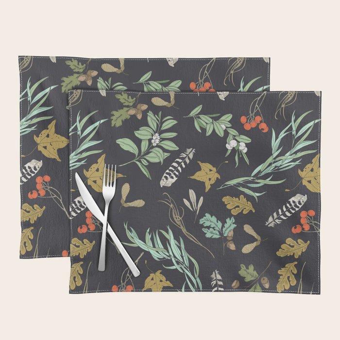 Boho vintage nature Placemat Gallery Image 1