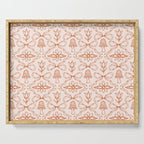 Spring Toile Print in Orange Serving Tray Gallery Image 1