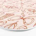 Spring Toile Print in Orange Bath Mat Gallery Image 3