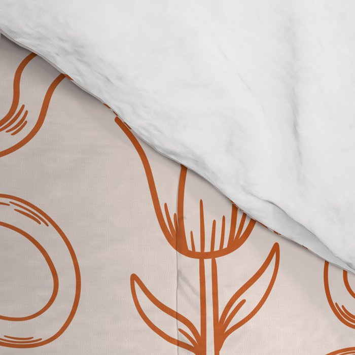 Spring Toile Print in Orange Comforter Gallery Image 4