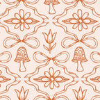 Spring Toile Print in Orange Coffee Mug Gallery Image 2