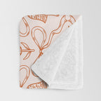 Spring Toile Print in Orange Throw Blanket Gallery Image 3