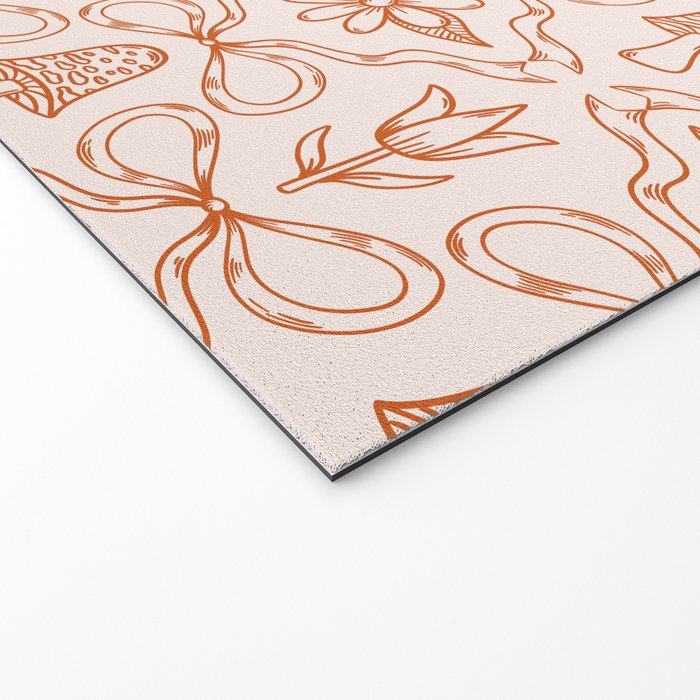 Spring Toile Print in Orange Welcome Mat Gallery Image 2