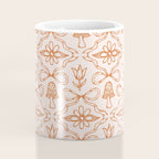 Spring Toile Print in Orange Coffee Mug Gallery Image 4