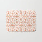 Spring Toile Print in Orange Bath Mat Gallery Image 1
