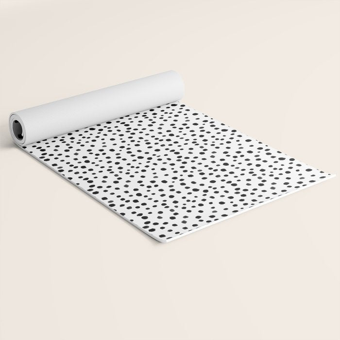 Modern Polka Dot Hand Painted Pattern Yoga Mat Gallery Image 2