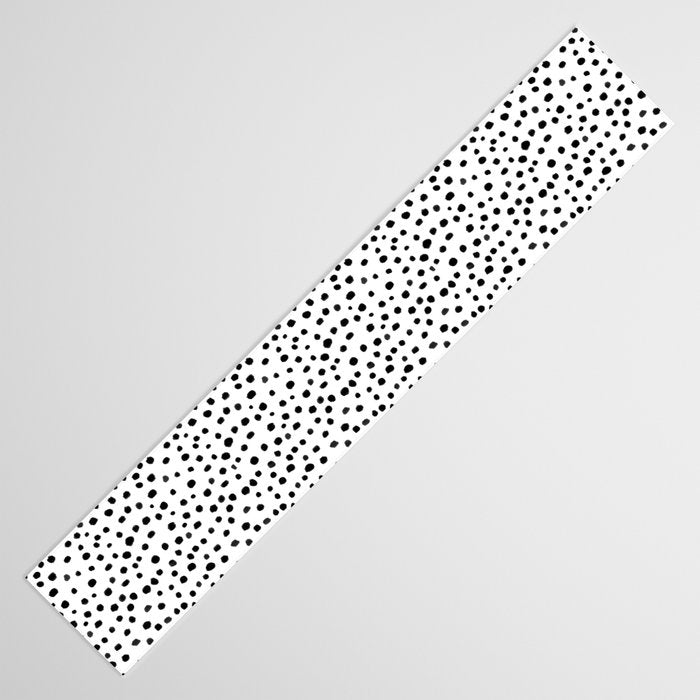 Modern Polka Dot Hand Painted Pattern Table Runner Gallery Image 3