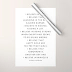 I Believe In Pink. I Believe That Laughing Is the Best Calorie Burnerâ¦ -Audrey Hepburn Wrapping Paper Gallery Image 1