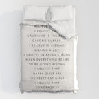 I Believe In Pink. I Believe That Laughing Is the Best Calorie Burnerâ¦ -Audrey Hepburn Duvet Cover Gallery Image 6