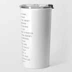 I Believe In Pink. I Believe That Laughing Is the Best Calorie Burnerâ¦ -Audrey Hepburn Travel Mug Gallery Image 2