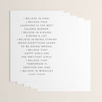 I Believe In Pink. I Believe That Laughing Is the Best Calorie Burnerâ¦ -Audrey Hepburn Wrapping Paper Gallery Image 3