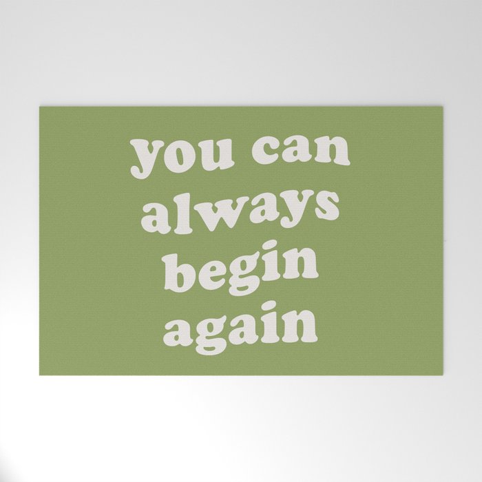 Begin Again Green Welcome Mat Gallery Image 1