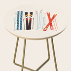 Retro Ski Illustration Side Table Gallery Image 2