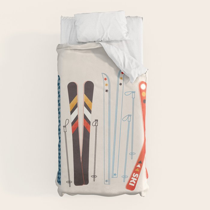 Retro Ski Illustration Duvet Cover Gallery Image 10
