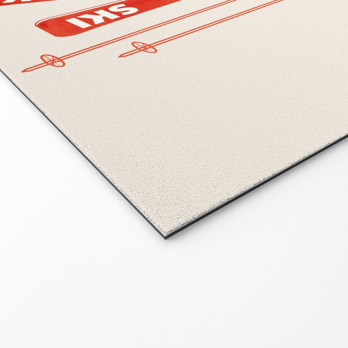 Retro Ski Illustration Welcome Mat Gallery Image 2