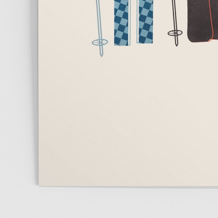 Retro Ski Illustration Poster Gallery Image 3