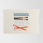 Retro Ski Illustration Rug Gallery Image 2