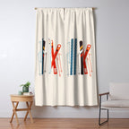 Retro Ski Illustration Window Curtain Gallery Image 5