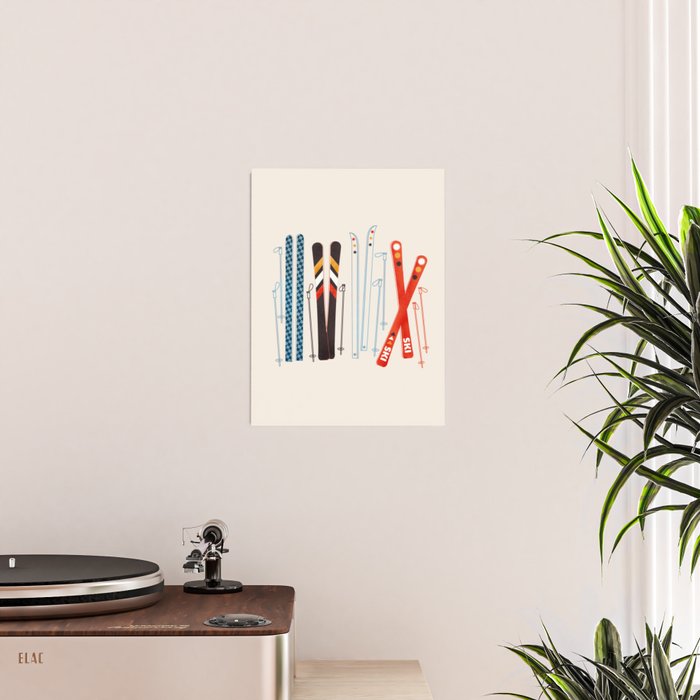 Retro Ski Illustration Poster Gallery Image 2