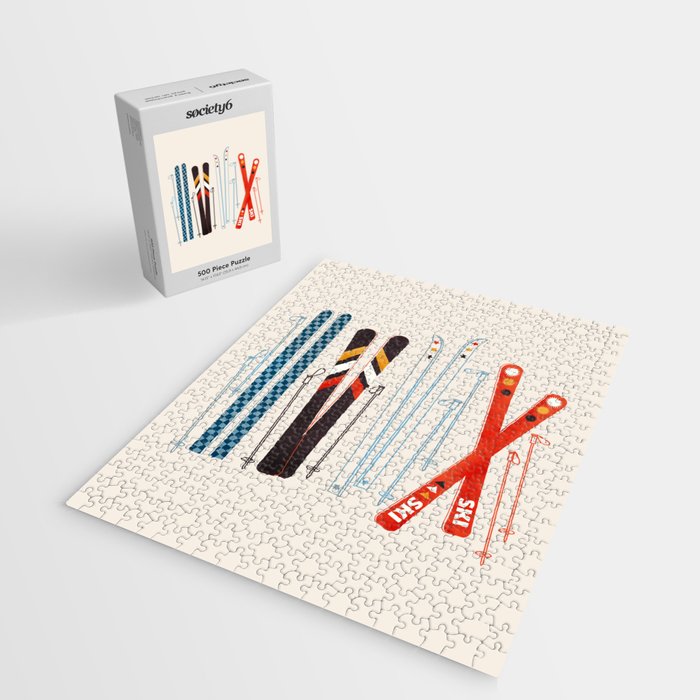 Retro Ski Illustration Jigsaw Puzzle Gallery Image 2