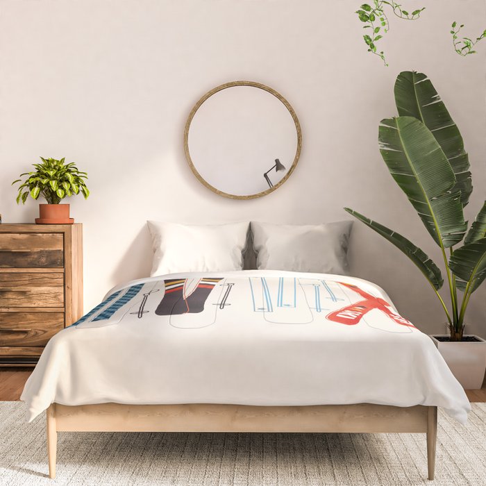 Retro Ski Illustration Comforter Gallery Image 3
