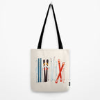 Retro Ski Illustration Tote Bag Gallery Image 2