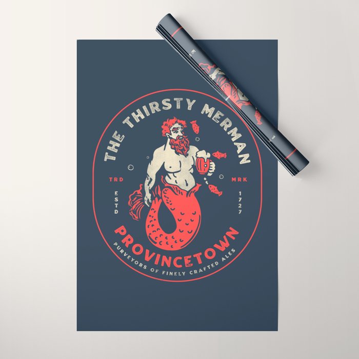 The Thirsty Merman Provincetown, Massachusetts Wrapping Paper Gallery Image 1